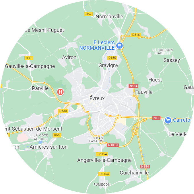 carte alentour evreux